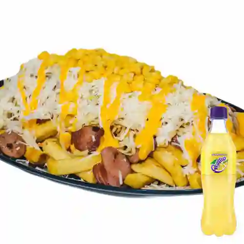 Combo Salchipapa Especial + Quatro 400 ml