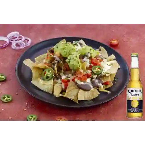 Combo Nachos Don Benítez + Cerveza Corona Bot. 355ml