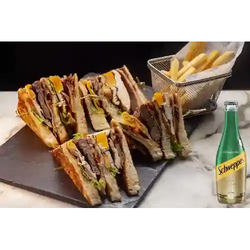 Combo Club Sándwich + Schweppes Ginger Ale 300ML