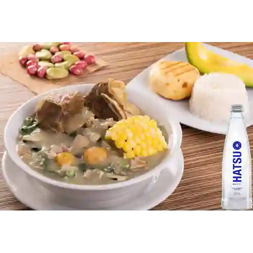Sopa de Mazamorra Chiquita +Agua Hatsu S/gas 500Ml