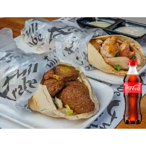 Combo Shawarma 2x1 + Coca-Cola Original 400 ml