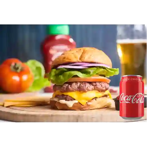 Combo Double Frencheese + Coca-Cola Sabor Original 330 ml