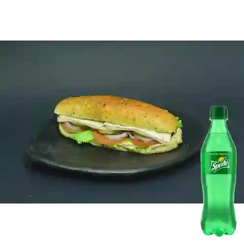 Combo Sándwich Jamón y Queso + Sprite 400 ml