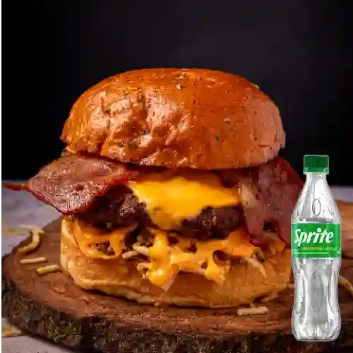 Combo Cheese Burger + Sprite Original 400ml
