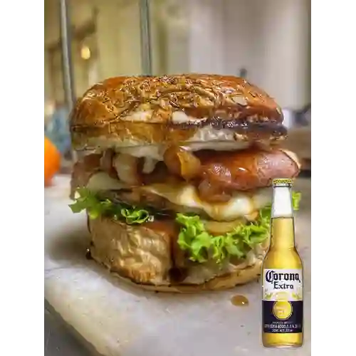 Combo Hamburguesa Bacon + Corona Extra 355 ml