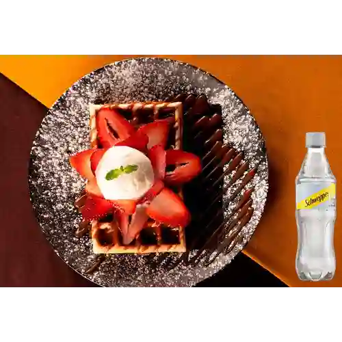 Combo Waffle Fruit + Schweppes Soda 400ml