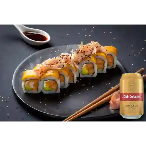 Combo Sushi Ika Maki + Club col. Dorada Lta 330ml