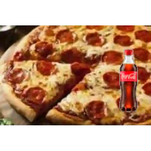 Combo Pizza Pepperoni Mediana +Cocacola Orig 400ml