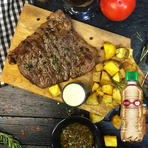 Promo Asado de Res +Brisa Sabor Manzana 280ml
