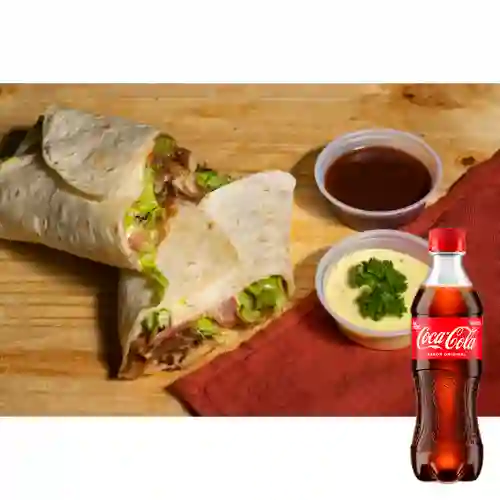 Combo Shawarma en Tortilla + Coca Cola Original 400 ml
