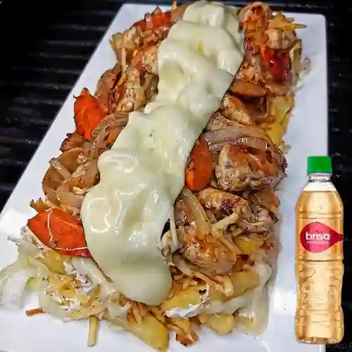 Combo Salchipapa Killera + Brisa Manzana 250 ml