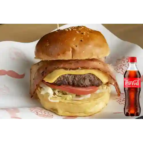 Combo Hamburguesa Pura Carne +Cocacola Orig 400ml