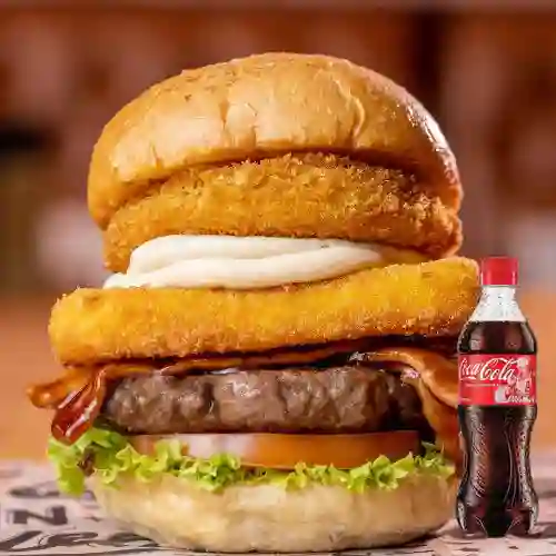 Hamburguesa Kurt Cobain +Coca - Cola Oirginal 400