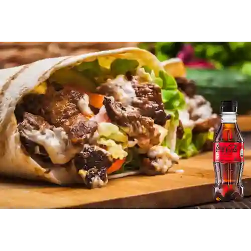 Combo Shawarma Tradicional + Coca Cola Sin Azúcar 250ML