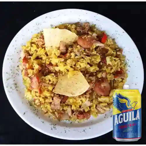 Combo Arroz a la Barra + Cerveza Aguila