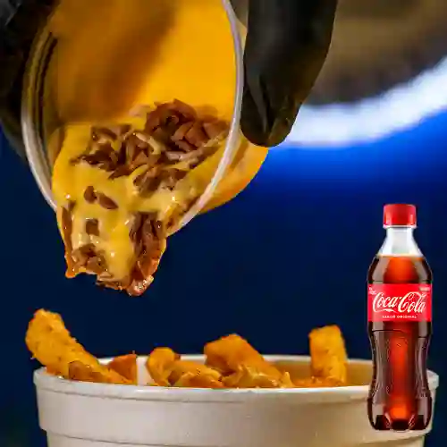Combo Bacon y Cheese Fries + Coca Cola Original 400 ml