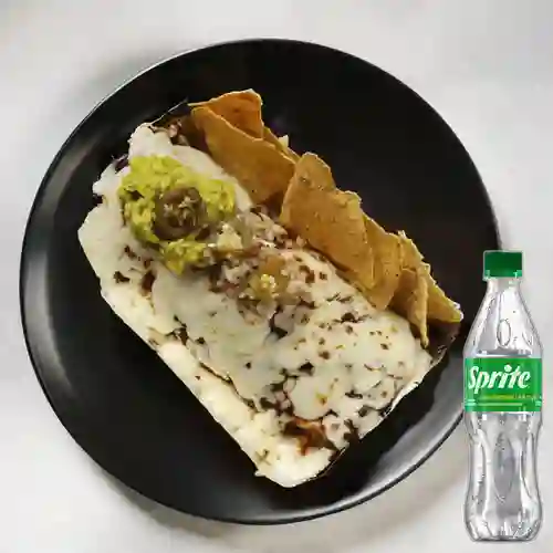 Combo Burrito Gratinado de Camaron +Sprite Orig 400ml