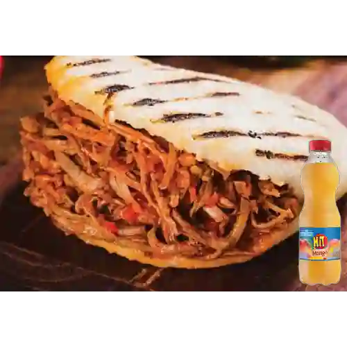 Combo Arepa Karne, Hogao + Hit Mango 500 ml