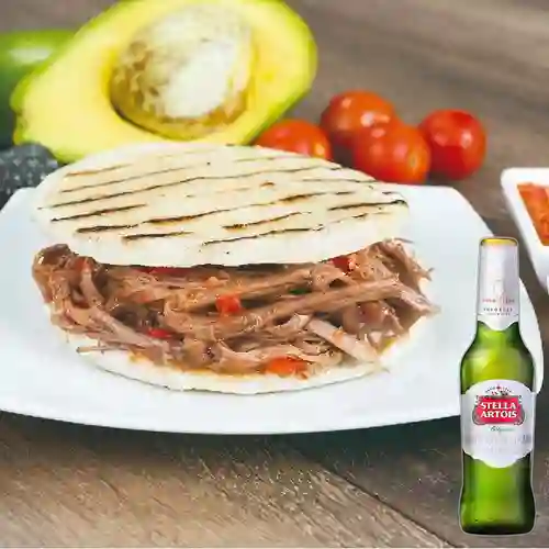 Combo Arepa Despelucada + Stella Artois Bot. 330ml