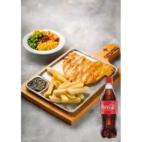 Combo Pechuga a la Parrilla + Coca Cola Original 600ML