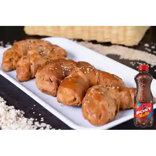 Combo Croissant Integral X5 + Pony Malta 300 ml