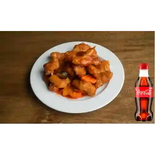 Combo Proteína en Salsa Dulce +Cocacola Orig 250ML
