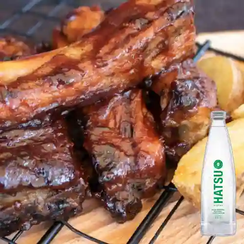 Combo Costillas Pampa 500gr + Agua Hatsu C/Gas 300ml