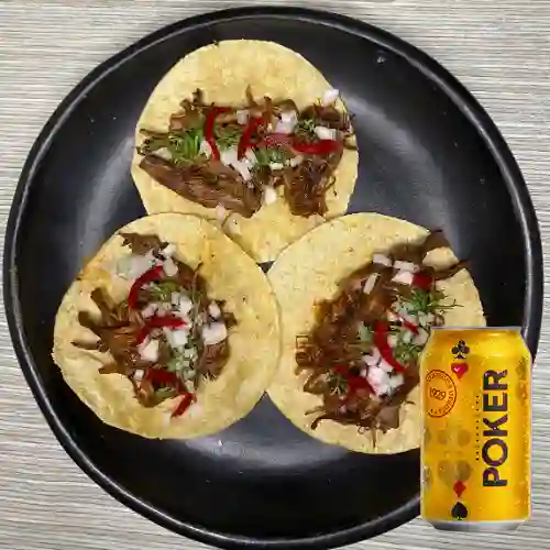 Combo Tacos + Poker 355 ml