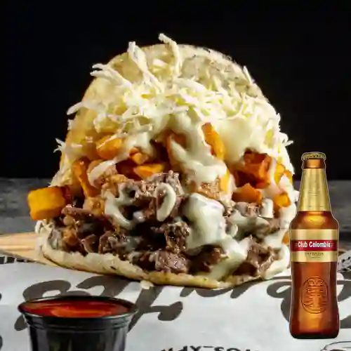 Combo Arepa Montañerita + Club Colombia