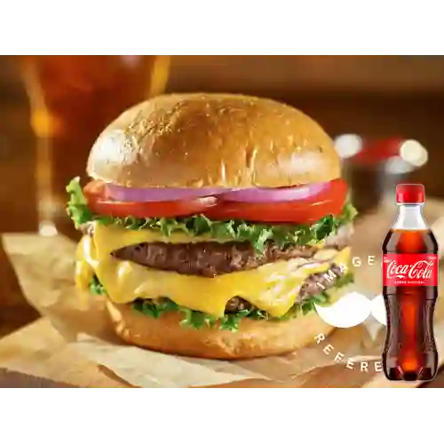 Hamburguesa Doble Carne Especial +Cocacola Org 400ml