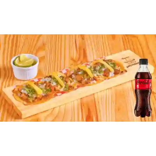Combo Tacos de Longaniza + Coca Cola Sin Azúcar 400 ml