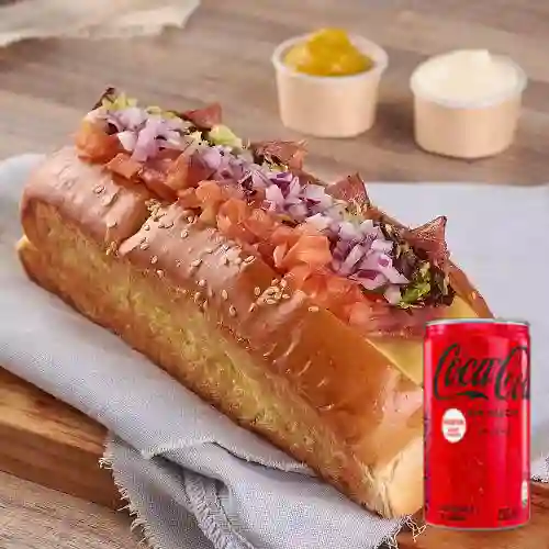 Combo Perro Americano BLT + Coca Cola Sin Azúcar Lata 235 ml