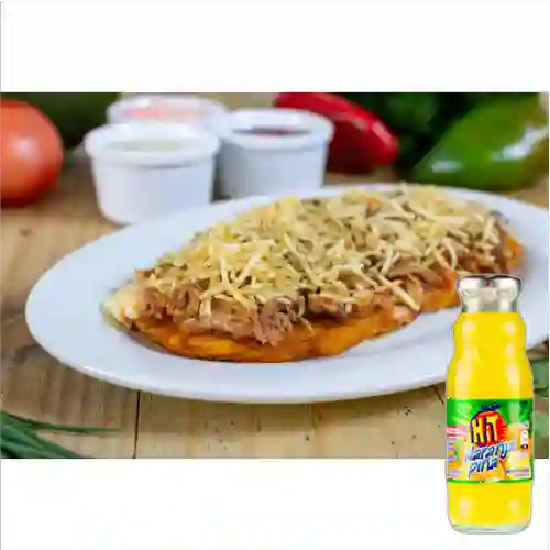 Patacón de Carne Desmechada +Hit Naranja Piña 237 ml