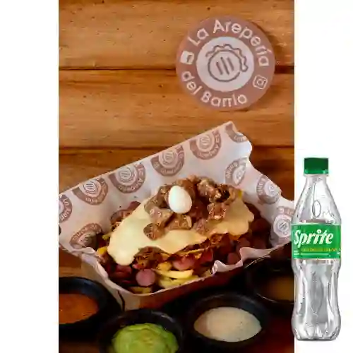 Combo Salchipapa Mega + Sprite Original 400ml