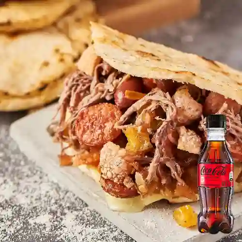 Combo Arepa Paisa + Coca Cola Sin Azúcar 250ML