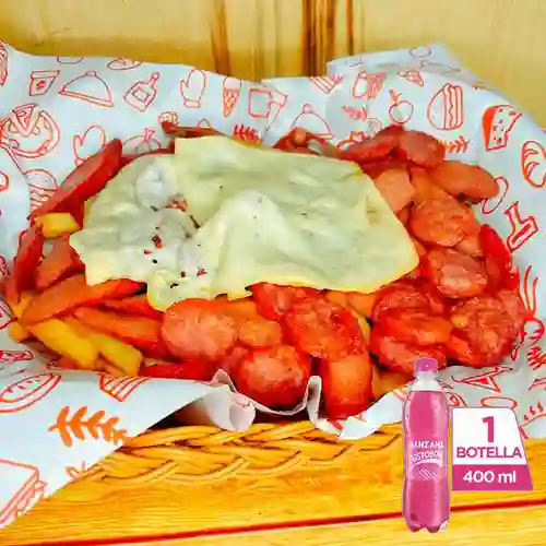 Combo Choripapa + Postobón Manzana 400 ml