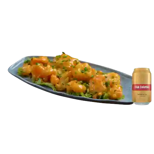 Combo Camarones Dinamita + Club col. Dorada Lta 330ml