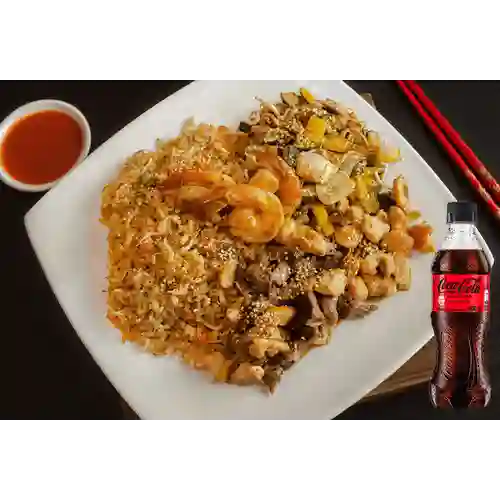Combo Teppanyaki de Verduras + Coca Cola Sin Azúcar 400 ml