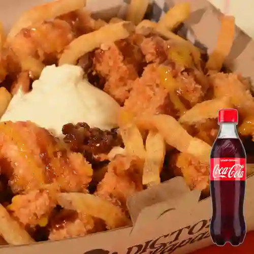 Combo Papas con Pollo Locas + Coca-cola Personal 400ml