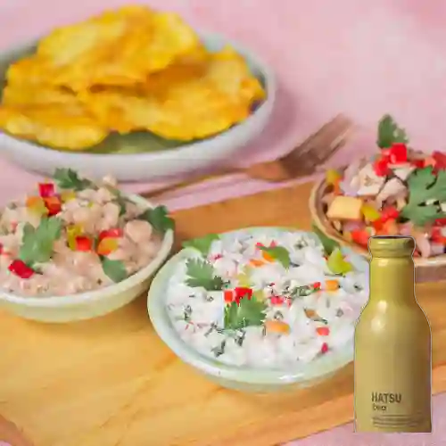 Combo Trio de Ceviches + Té Frio Hatsu