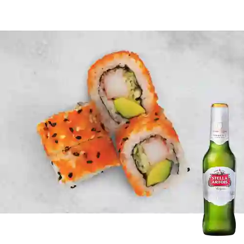 Combo California + Cerveza Stella Artois Bot. 330ml