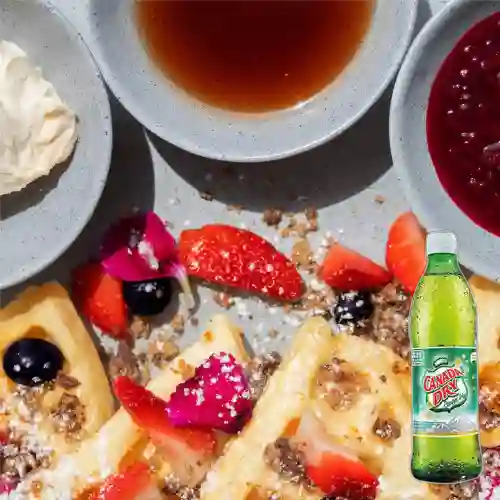 Waffles de Pan de Yuca +Canada Dry Ginger Ale 300ml