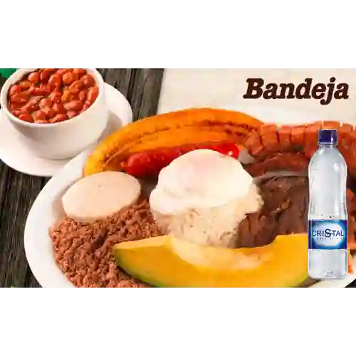 Combo Bandeja Paisa + Cristal Sin Gas 500 ml