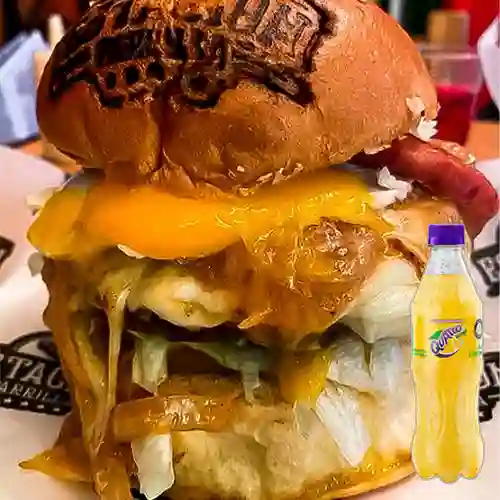 Combo Hamburguesa Ranchera + Quatro Original 400ML