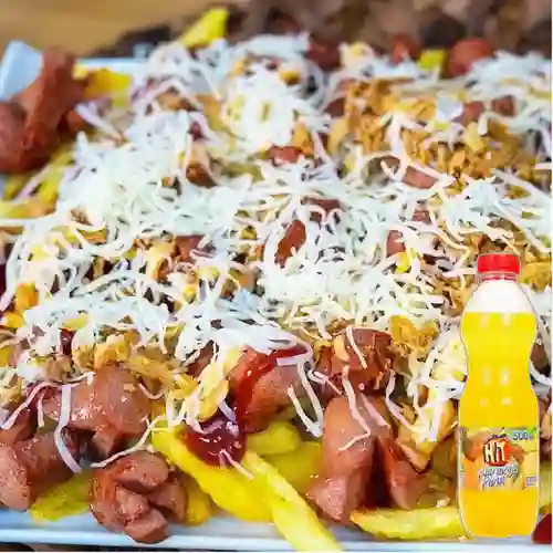 Combo Salchipapa Mixta + Hit Naranja Piña 500 ml