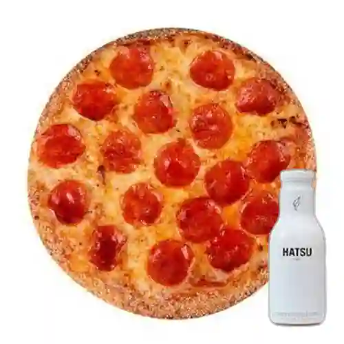 Combo Pizza Pepperoni Americano + Te Hatsu