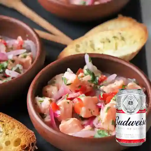 Combo Ceviche + Budweiser 350 ml