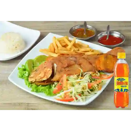 Combo Mojarra Frita + Colombiana 250 ml