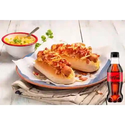 Combo Perro de la Casa Mini + Coca-Cola Zero 250 ml
