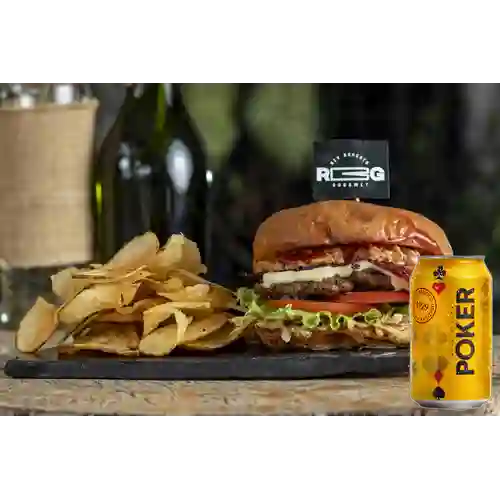 Combo Hamburguesa Burguesa + Poker 355 ml